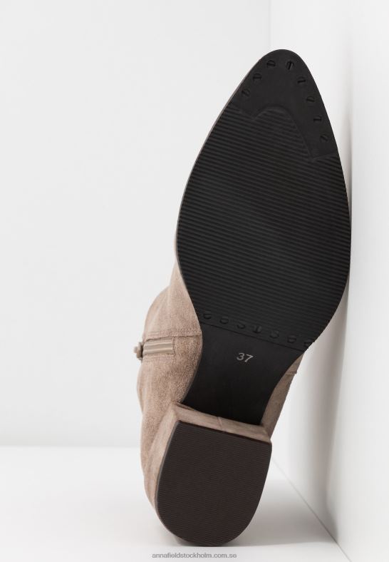 ankelstövlar i läder beige Anna Field 42BF61931 kvinnor