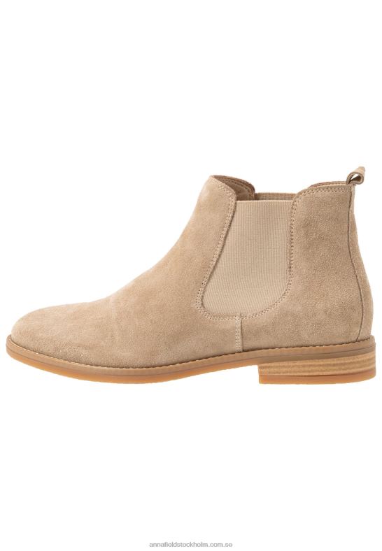 ankelstövlar i läder beige Anna Field 42BF62005 kvinnor
