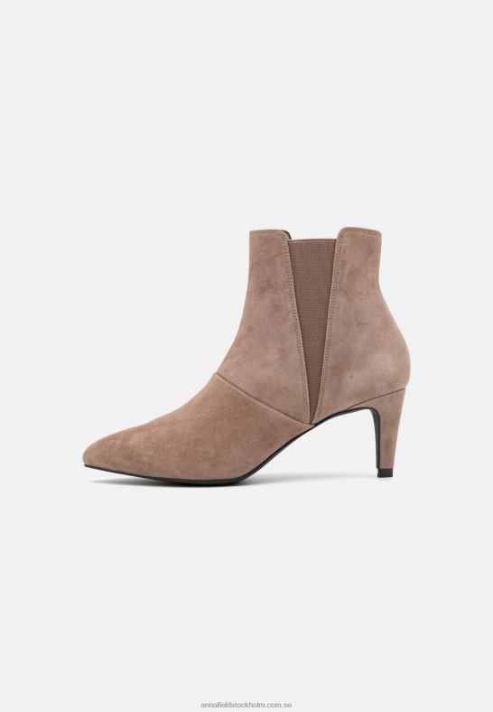 ankelstövlar i läder taupe Anna Field 42BF61898 kvinnor