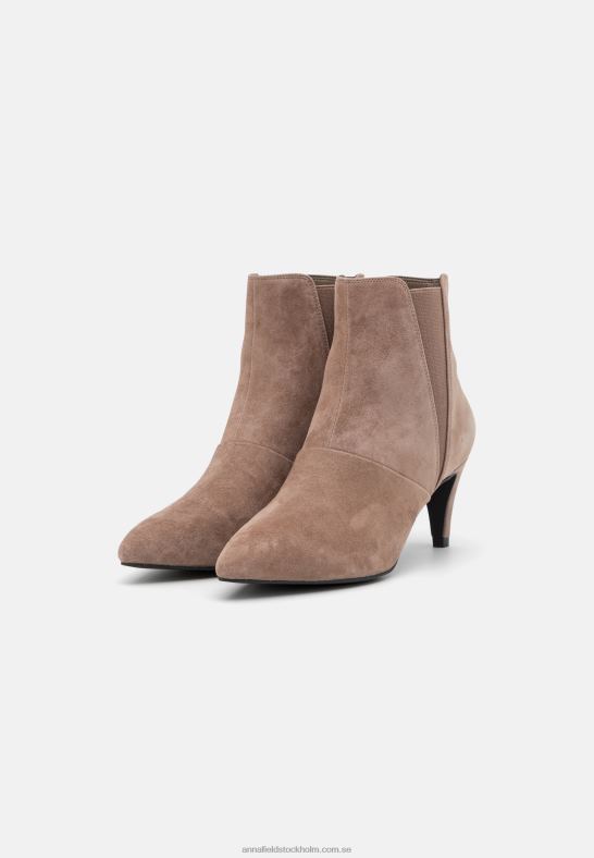 ankelstövlar i läder taupe Anna Field 42BF61898 kvinnor
