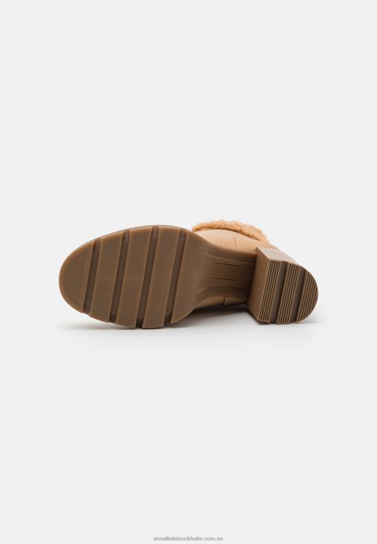 ankelstövlar med snörning i läder beige Anna Field 42BF62024 kvinnor