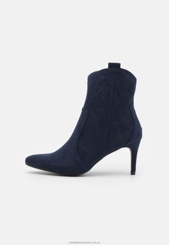högklackade ankelboots mörkblå Anna Field 42BF62047 kvinnor