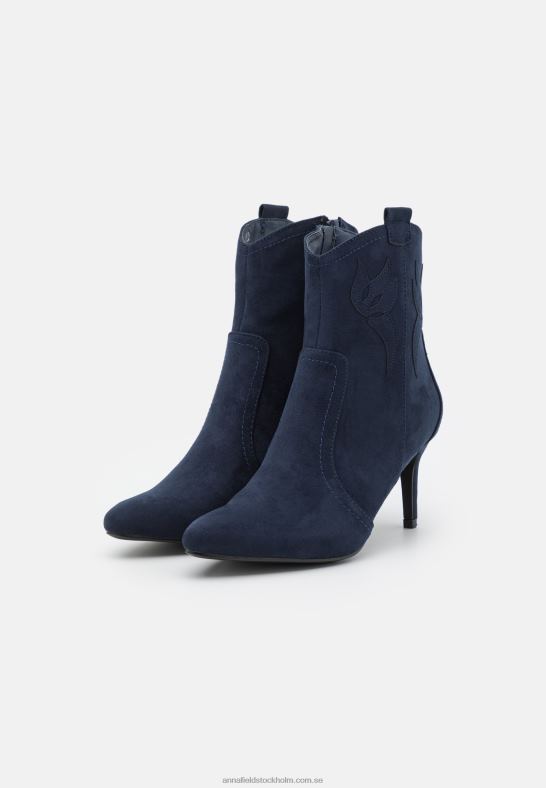 högklackade ankelboots mörkblå Anna Field 42BF62047 kvinnor