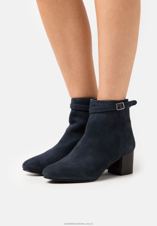 klassiska ankelboots i läder mörkblå Anna Field 42BF61934 kvinnor