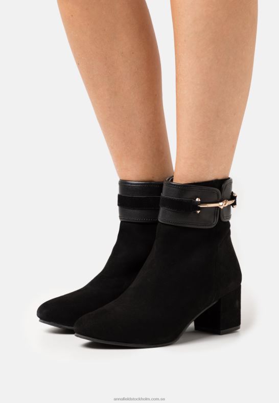 klassiska ankelboots i läder svart Anna Field 42BF61928 kvinnor