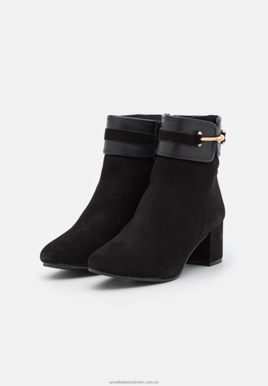 klassiska ankelboots i läder svart Anna Field 42BF61928 kvinnor