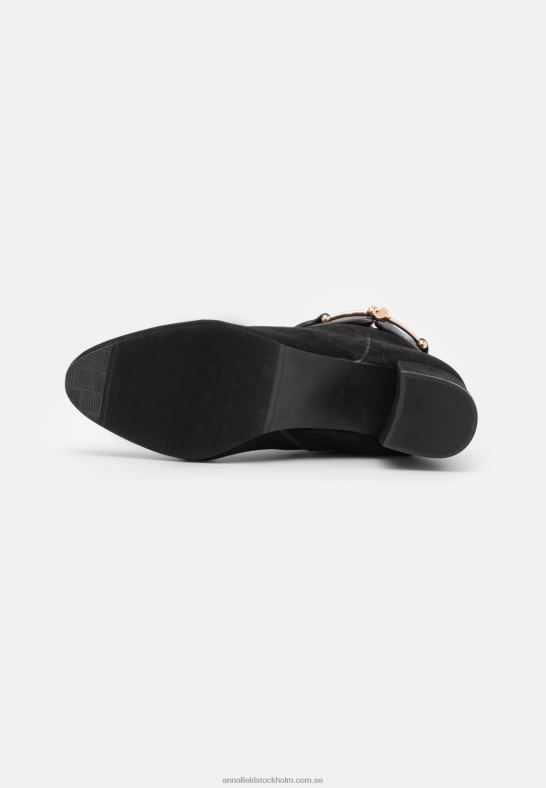 klassiska ankelboots i läder svart Anna Field 42BF61928 kvinnor