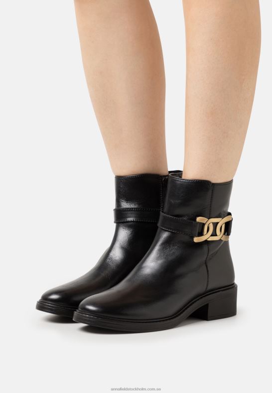 klassiska ankelboots i läder svart Anna Field 42BF61963 kvinnor