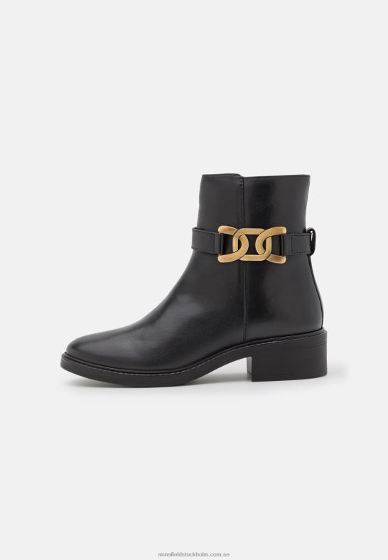 klassiska ankelboots i läder svart Anna Field 42BF61963 kvinnor