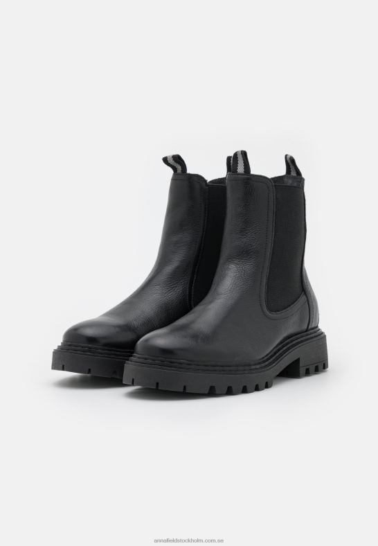 klassiska ankelboots i läder svart Anna Field 42BF61971 kvinnor