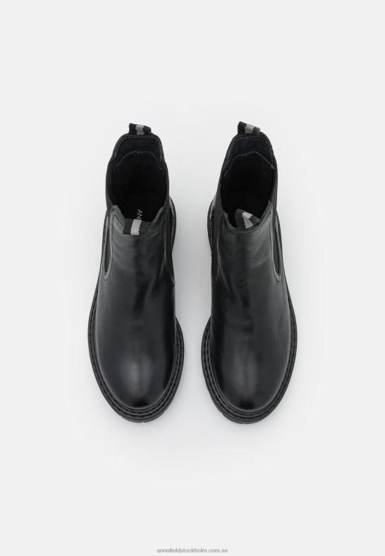 klassiska ankelboots i läder svart Anna Field 42BF61971 kvinnor