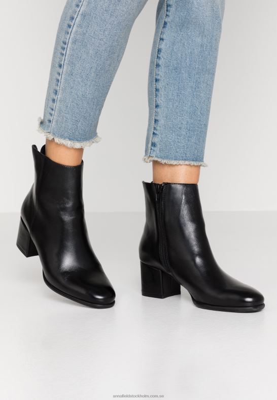 klassiska ankelboots i läder svart Anna Field 42BF61980 kvinnor
