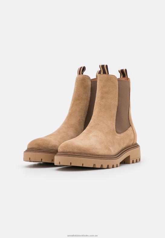 klassiska stövlar i läder beige Anna Field 42BF61946 kvinnor