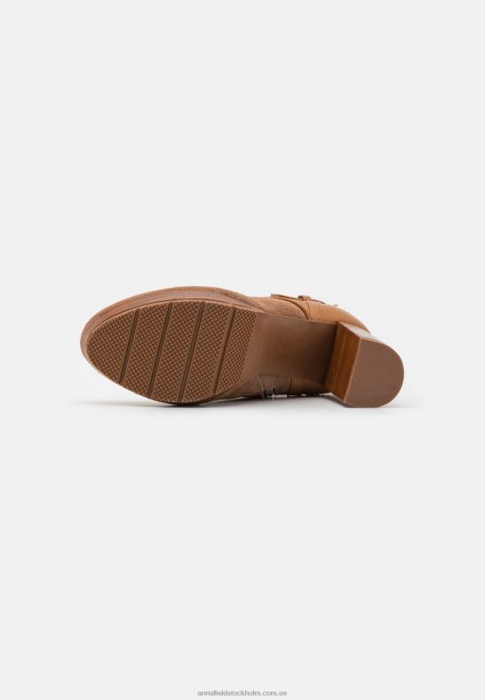 läder ankelboots med snörning konjak Anna Field 42BF62018 kvinnor