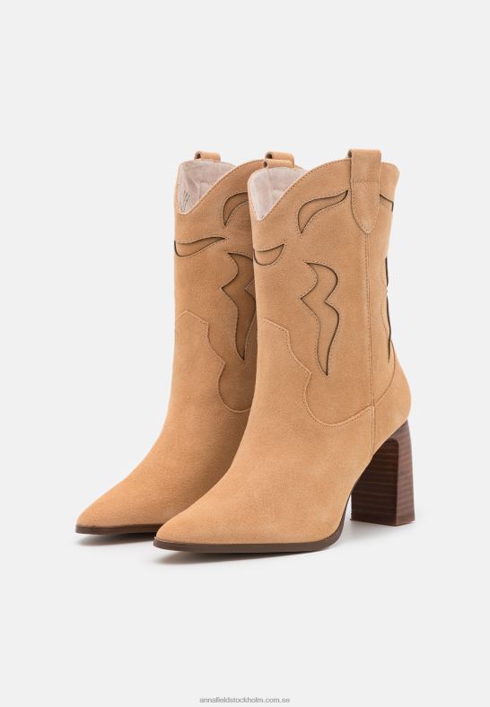 läder cowboy/biker ankel boot beige Anna Field 42BF62052 kvinnor