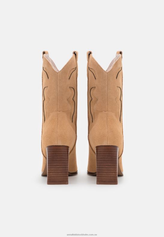läder cowboy/biker ankel boot beige Anna Field 42BF62052 kvinnor