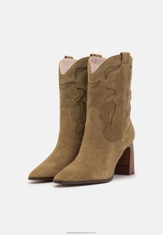 läder cowboy/biker ankel boot khaki Anna Field 42BF62051 kvinnor