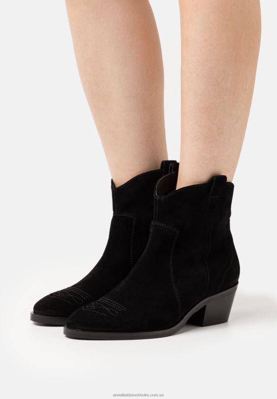 läder cowboy/biker ankel boot svart Anna Field 42BF62050 kvinnor
