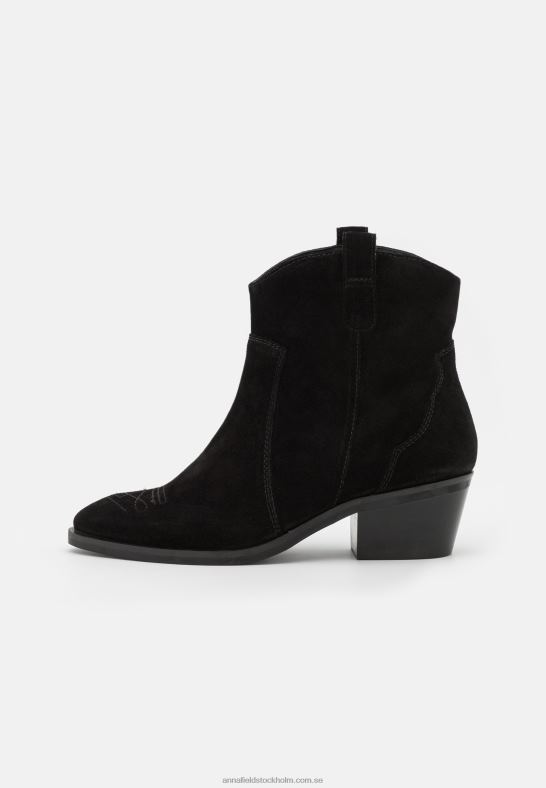 läder cowboy/biker ankel boot svart Anna Field 42BF62050 kvinnor