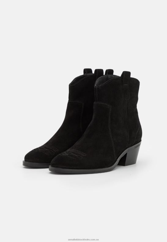 läder cowboy/biker ankel boot svart Anna Field 42BF62050 kvinnor