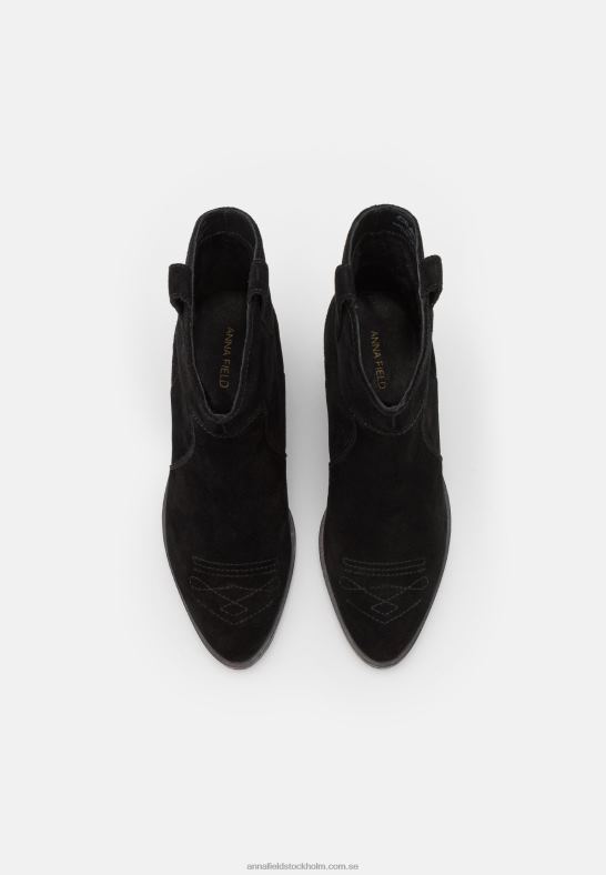 läder cowboy/biker ankel boot svart Anna Field 42BF62050 kvinnor