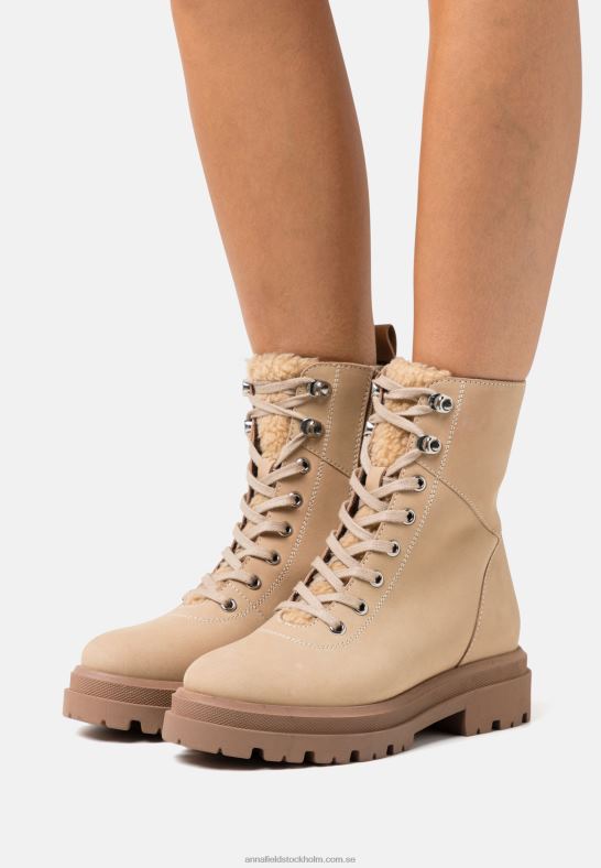 plattformsstövlar i läder beige Anna Field 42BF62034 kvinnor
