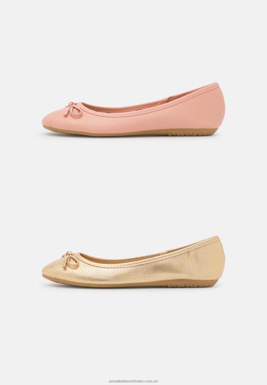 2-pack balettpumps guld/rosa Anna Field 42BF62096 kvinnor