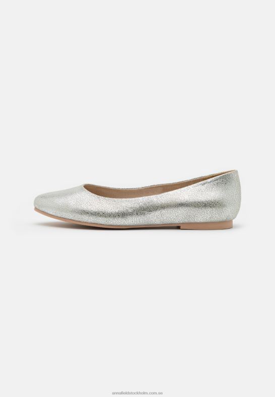 balettpumpar i läder silver Anna Field 42BF62143 kvinnor