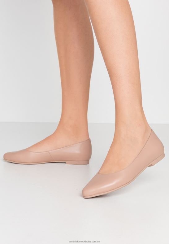balettpumps i läder beige Anna Field 42BF62069 kvinnor