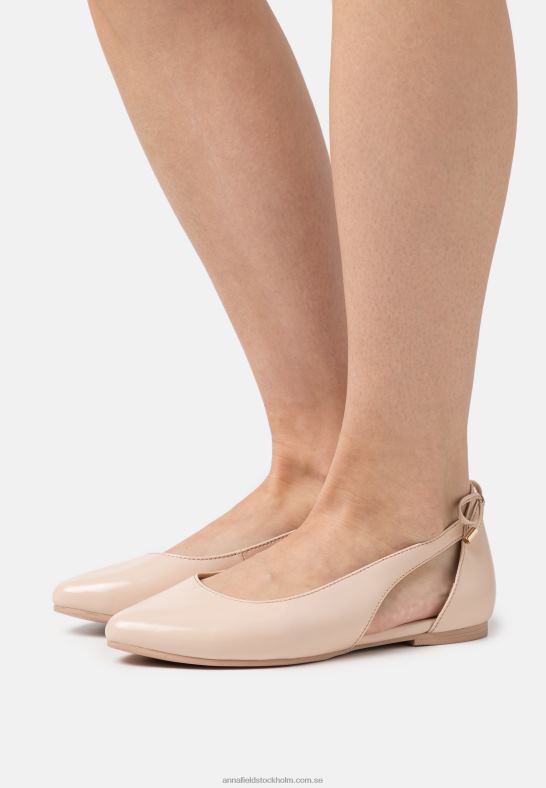 balettpumps i läder beige Anna Field 42BF62086 kvinnor