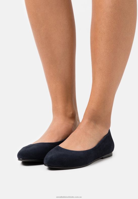 balettpumps i läder mörkblå Anna Field 42BF62084 kvinnor