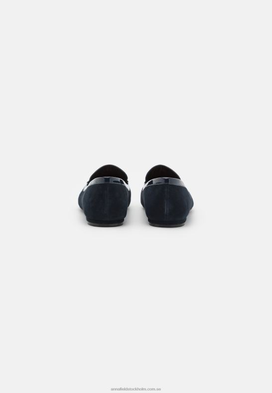 balettpumps i läder mörkblå Anna Field 42BF62139 kvinnor
