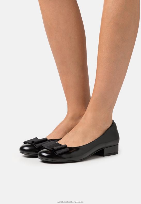 balettpumps i läder svart Anna Field 42BF62112 kvinnor