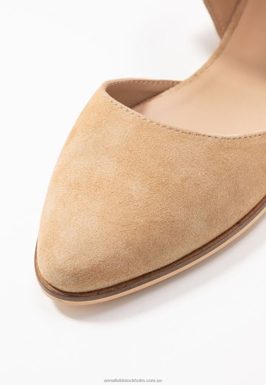 läder ankelrem balett pumps beige Anna Field 42BF62162 kvinnor