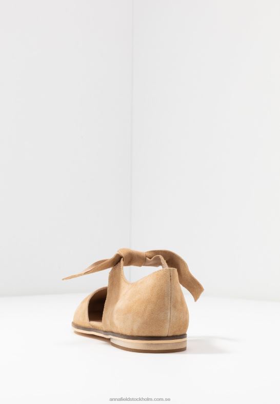 läder ankelrem balett pumps beige Anna Field 42BF62162 kvinnor