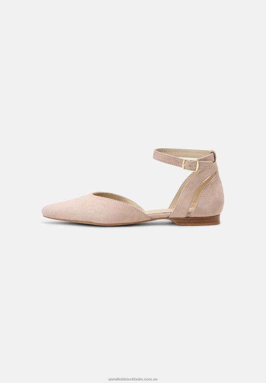 läder ankelrem balett pumps beige Anna Field 42BF62164 kvinnor