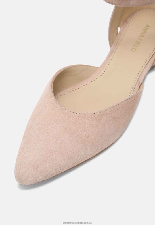 läder ankelrem balett pumps beige Anna Field 42BF62164 kvinnor