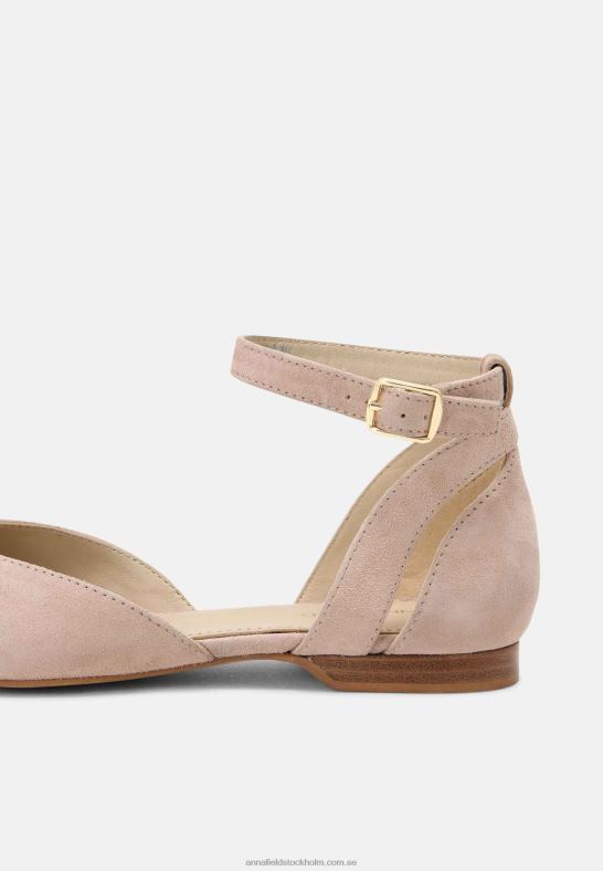 läder ankelrem balett pumps beige Anna Field 42BF62164 kvinnor