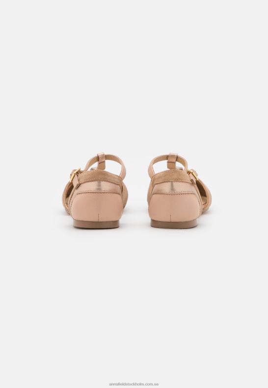 läder ankelrem balett pumps beige Anna Field 42BF62168 kvinnor