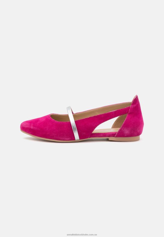 läder ankelrem balett pumps rosa Anna Field 42BF62179 kvinnor