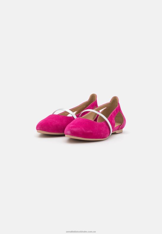 läder ankelrem balett pumps rosa Anna Field 42BF62179 kvinnor