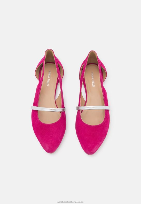 läder ankelrem balett pumps rosa Anna Field 42BF62179 kvinnor