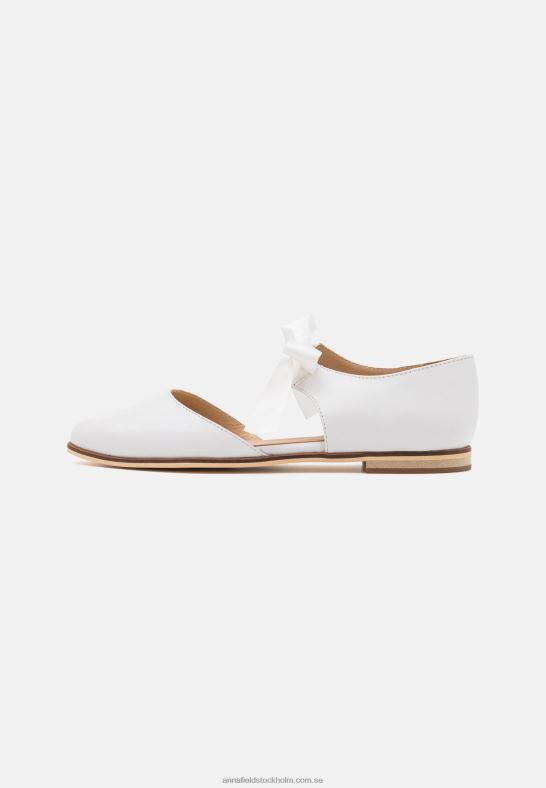 läder ankelrem balett pumps vit Anna Field 42BF62169 kvinnor