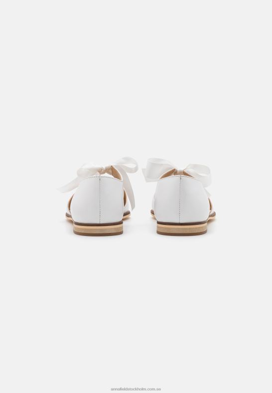 läder ankelrem balett pumps vit Anna Field 42BF62169 kvinnor