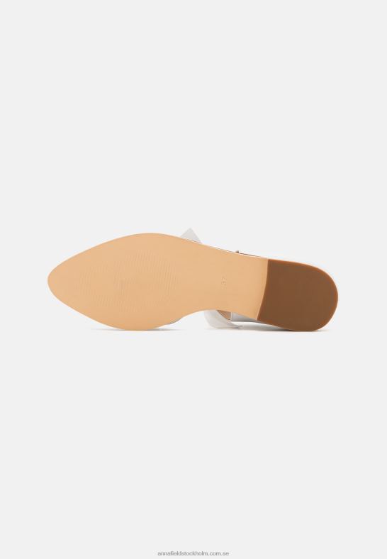läder ankelrem balett pumps vit Anna Field 42BF62169 kvinnor