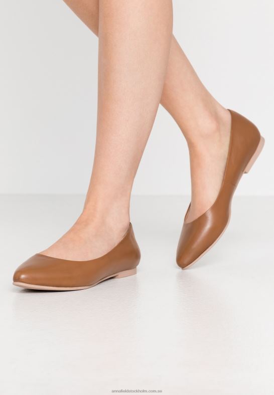 läder balett pumps cognac Anna Field 42BF62066 kvinnor