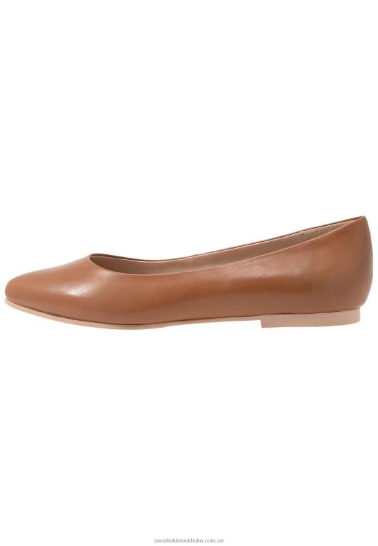 läder balett pumps cognac Anna Field 42BF62066 kvinnor