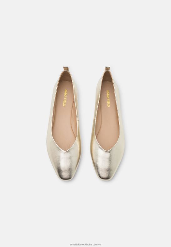 läder balett pumps guld Anna Field 42BF62108 kvinnor
