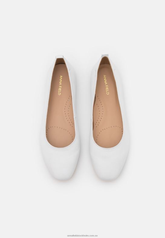 läder komfort balett pumps vit Anna Field 42BF62100 kvinnor