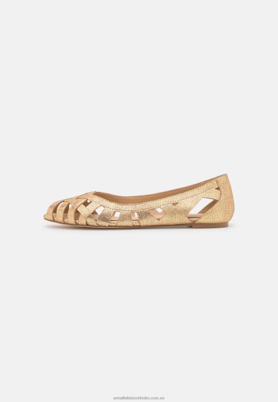 läder peeptoe balett pumps guld Anna Field 42BF62131 kvinnor